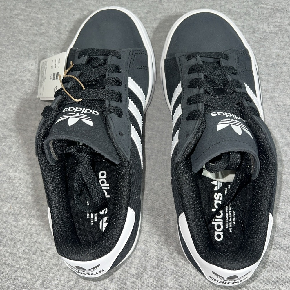 Adidas Campus Vulc J Black White Retro Sneakers Womens 6.5 Kids 4.5 IH8038 - Picture 8 of 16